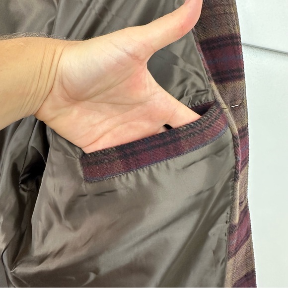 Pendleton Cashmere Wool Plaid Shirt Jacket Coat Men’s Medium (M) - Picture 8 of 16